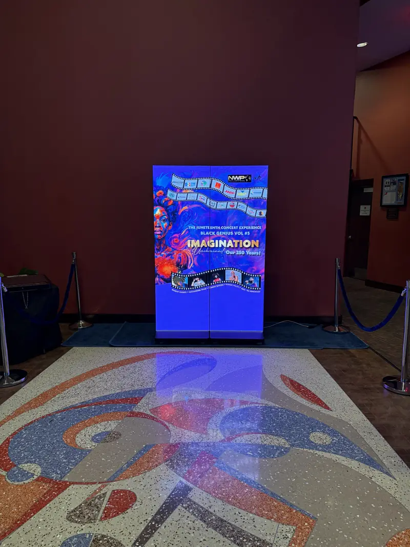Gala with a digital poster display